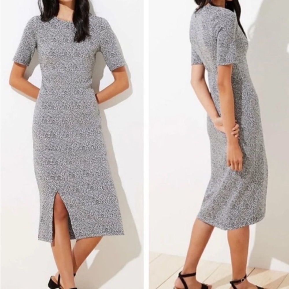Loft Leopard Print Knit Dress